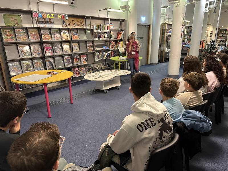 Les cinquièmes SEGPA du collège Saint Vincent de Paul à la bibliothèque de l'Alcazar à Marseille