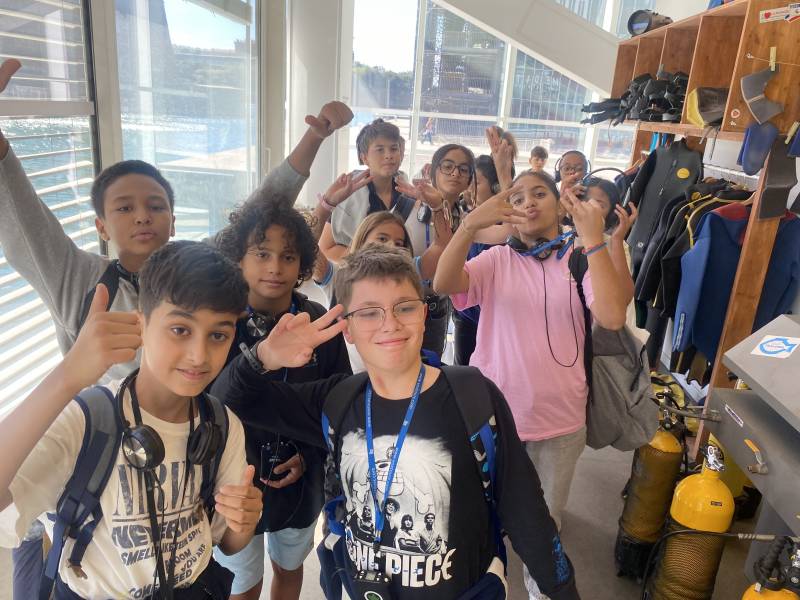 Journée d'intégration à la Grotte Cosquer à Marseille pour les élèves de sixième du collège Saint Vincent de Paul à Marseille