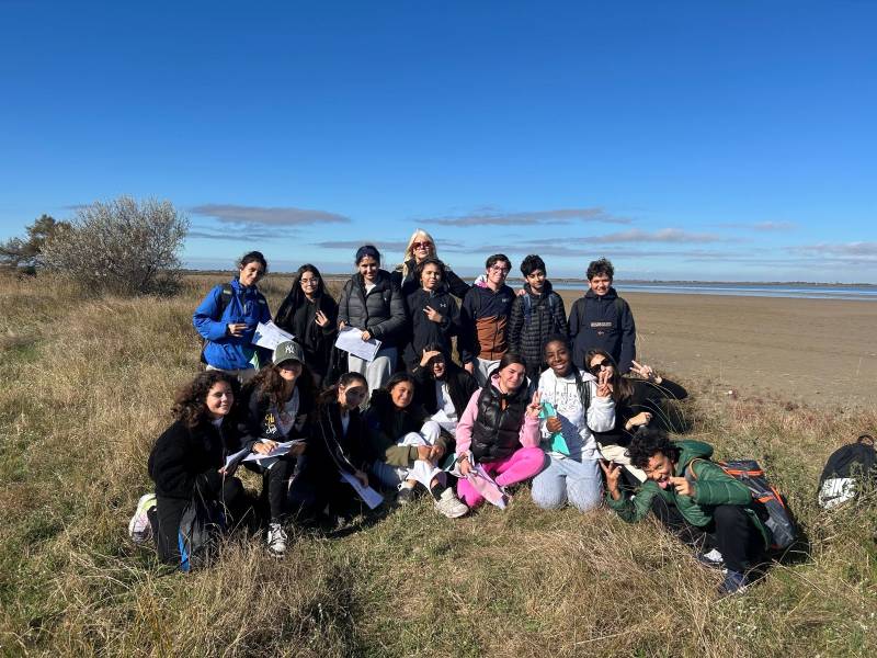 Sortie en Camargue pour la classe de 5B du collège St Vincent de Paul Marseille