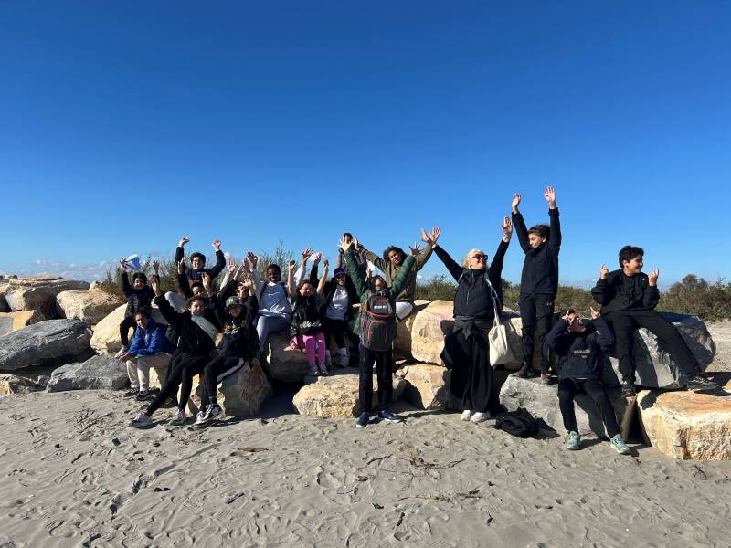 Sortie en Camargue pour la classe de 5B du collège St Vincent de Paul Marseille